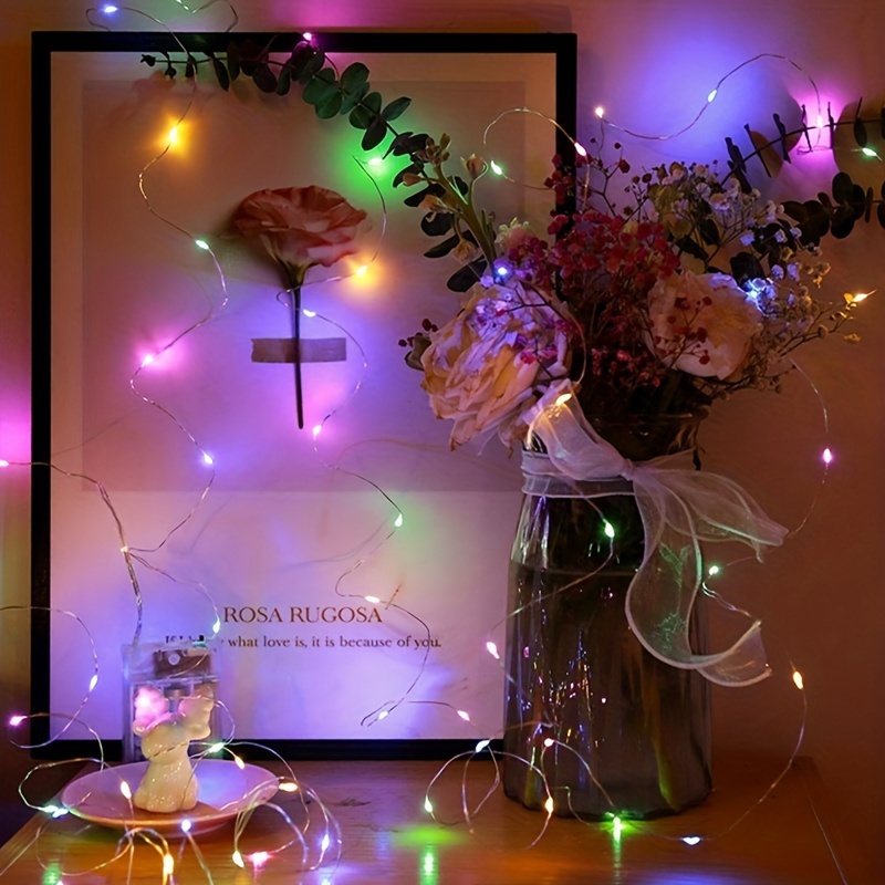 LED Fil De Cuivre Guirlande Lumineuse avec Bouchon de Bouteille pour  Bouteille D'artisanat En Verre Fée Valentines Décoration De Mariage jeu de  lumières