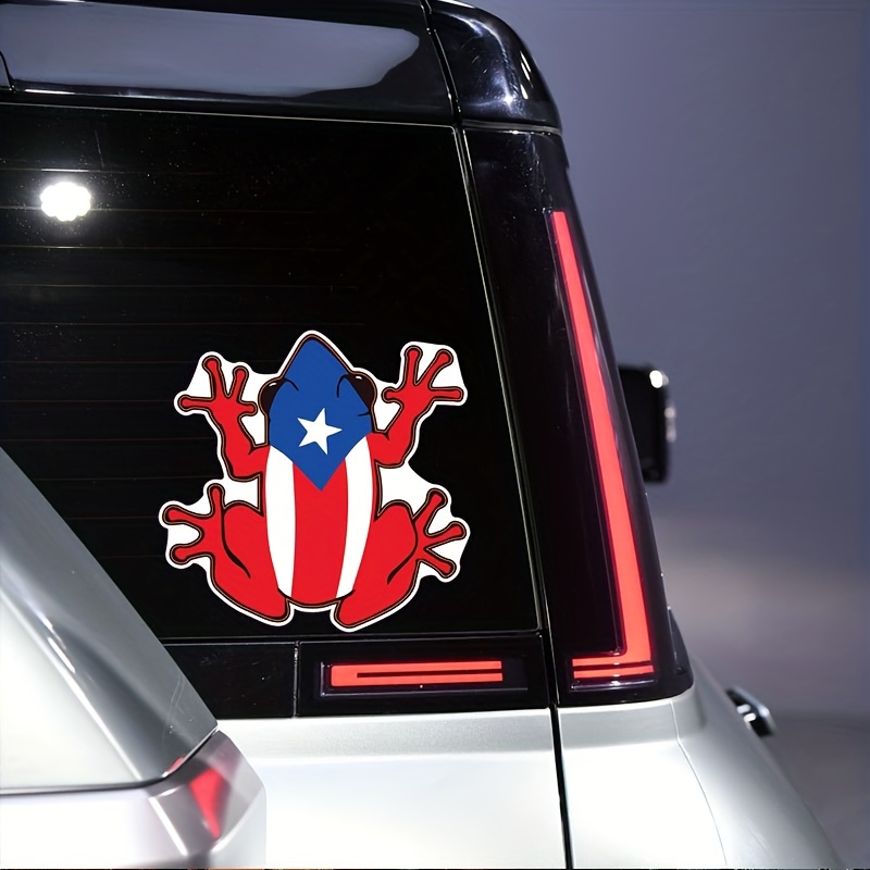 Puerto Rico Flag Frog Decal Tree Frog Bumper Decal Pride