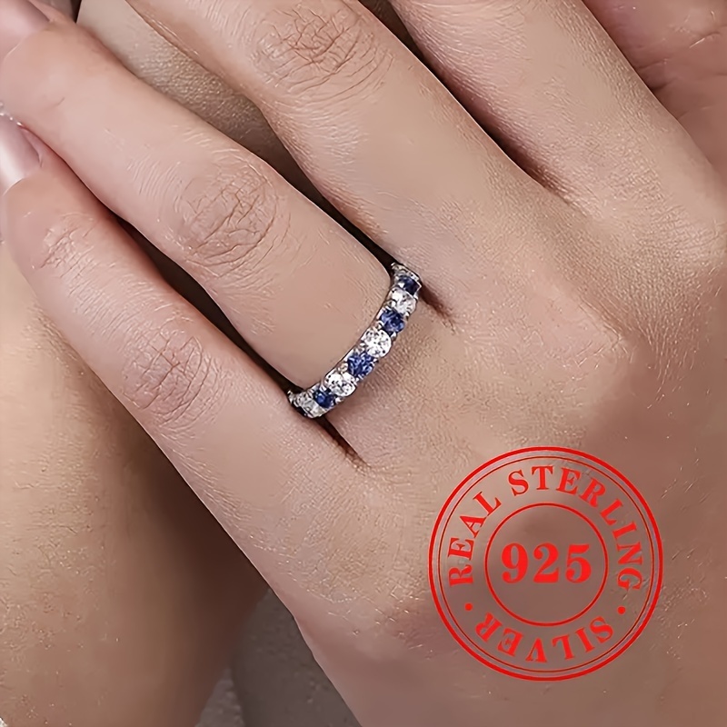 925 Sterling Silver Zirconia Ring Set, 3.6g
