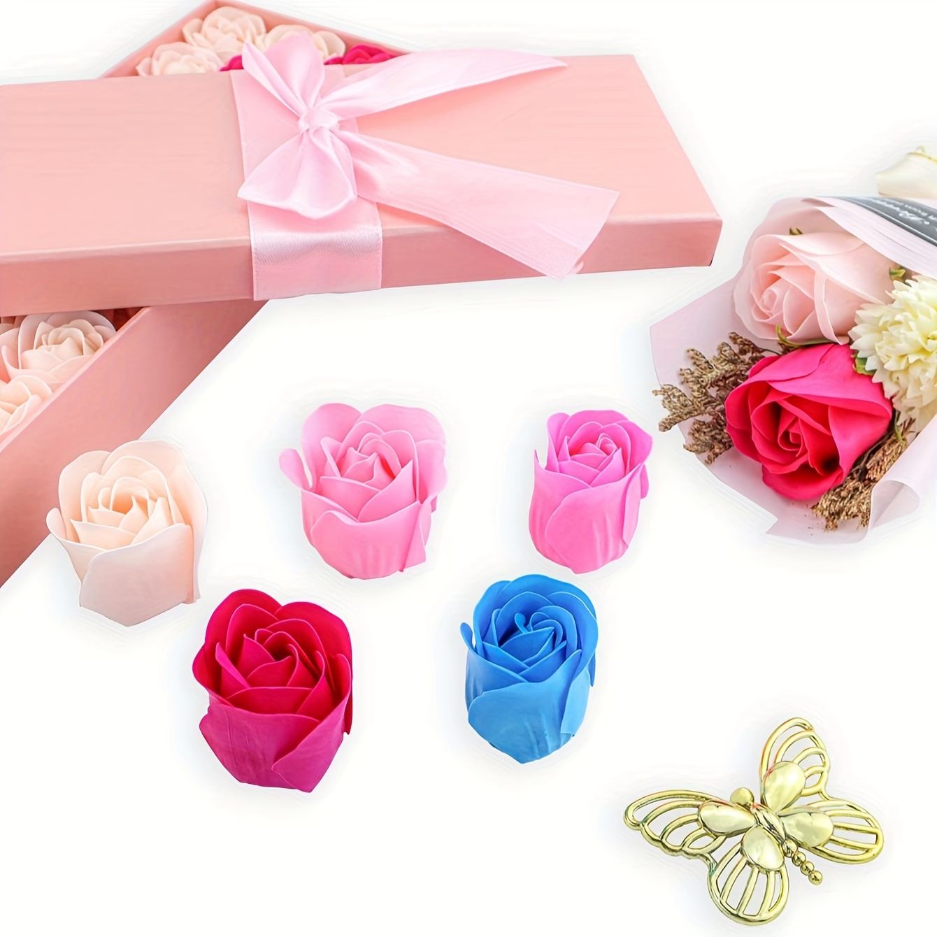 1 Pacchetto Di Fiori Di Sapone Rosa Artificiale, Scatole Regalo, Regalo Di  San , Decorazioni Per Feste, Regalo Per Coppie, Decorazioni Per La Stanza,  Ornamenti Per Le Festività, Scatola Regalo Per San