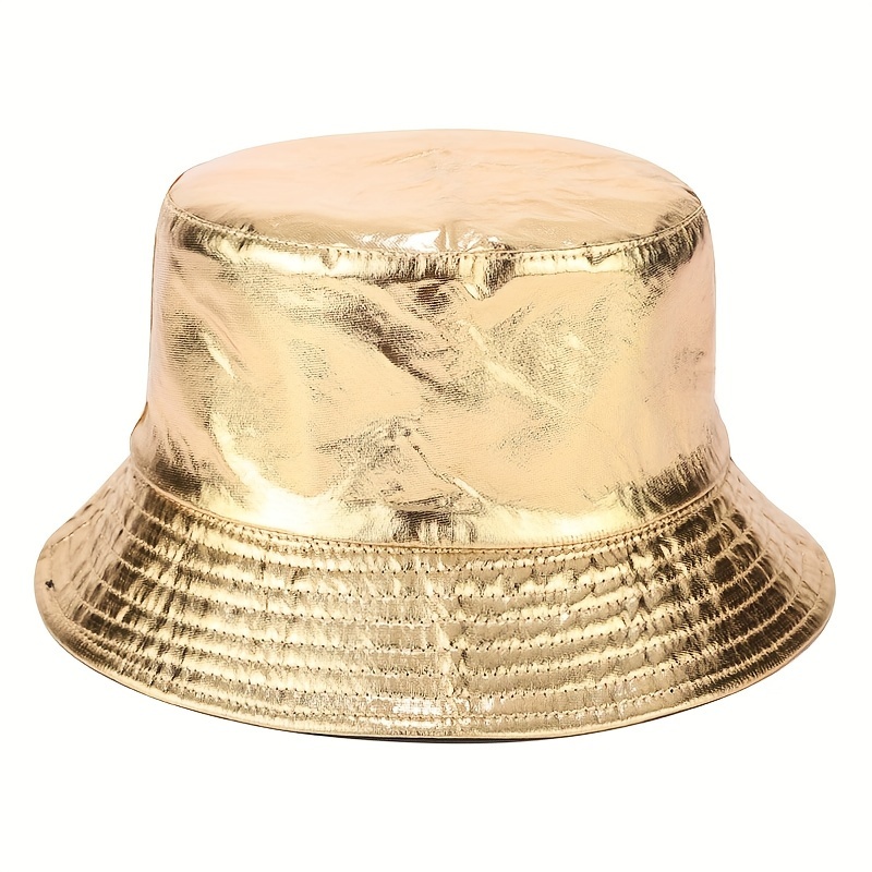 TEMU Chapeau de Pêcheur Réversible pour Femmes, Style Dance Brillant, Chapeau Bucket Mode Printemps/Automne, Casquette Pliable Décontractée