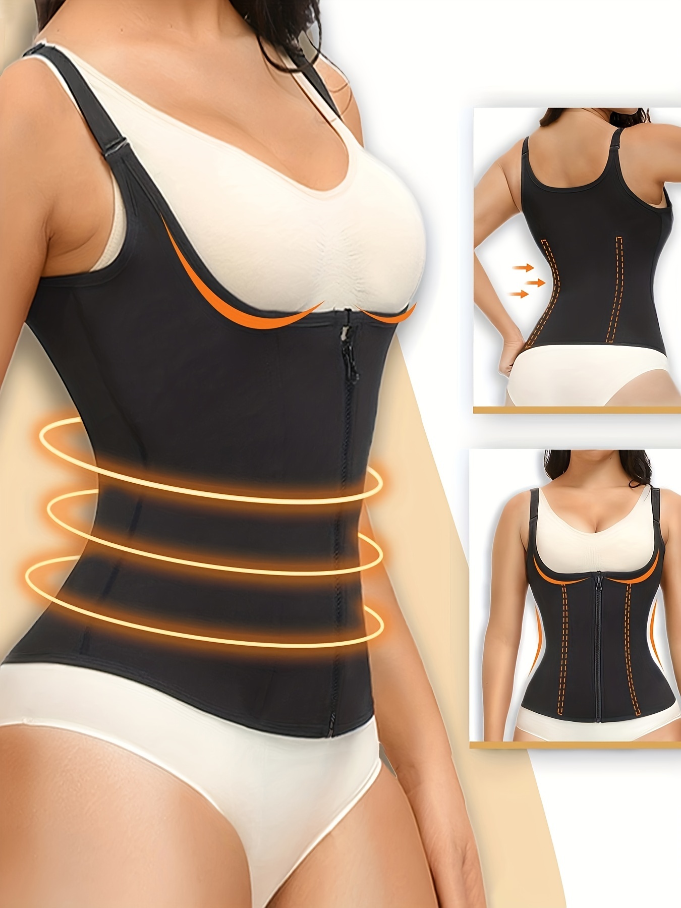 Gotoly Women Waist Trainer Bodysuit Tummy Control Shapewear Slim Full Body  Breathable Corset(Black X-Large) 