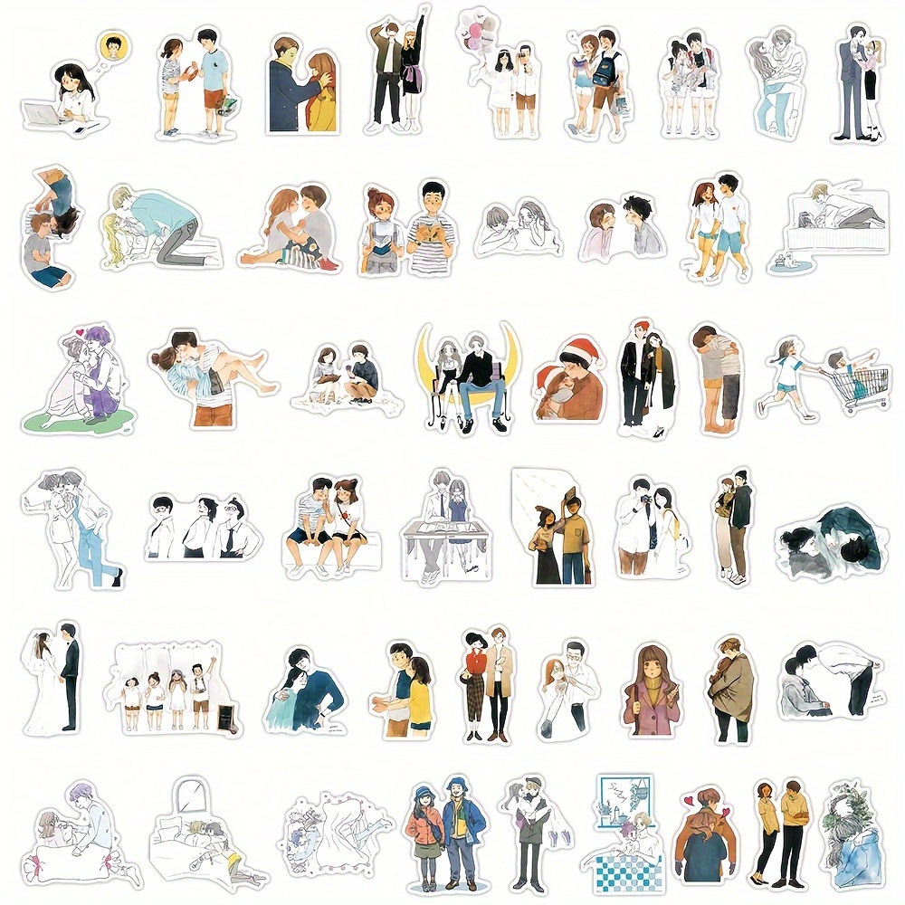 Stickers Scrapbooking Couple, Journal Stickers Couple