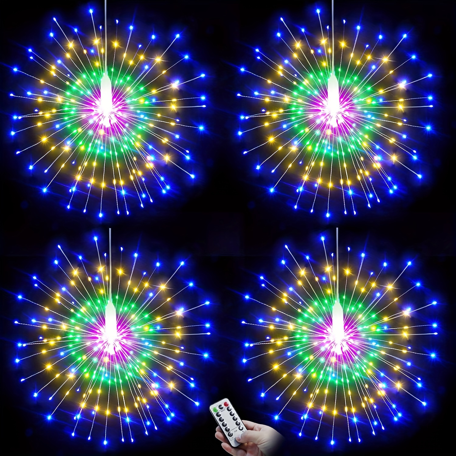 LED Stern Firework, Batterie, Fernbedienung, 60 LED