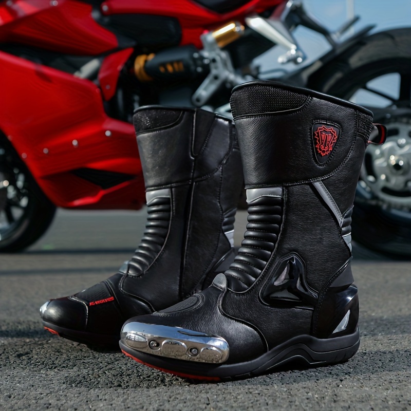 Scoyco Motorcycle Boots Botas Moto Microfiber Leather Motocross Off-Road  Racing Boots Motorbike Riding Shoes Men Moto Boots