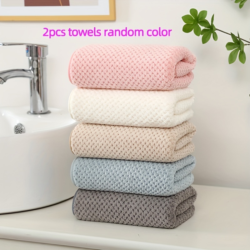 1pc Large Soft And Non-shedding Random Color Bath Towel