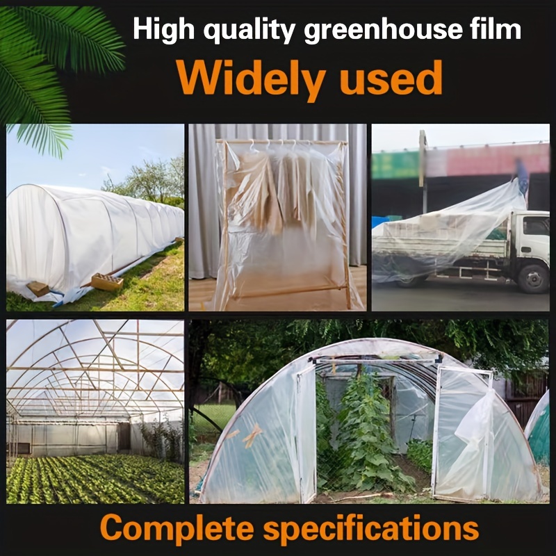 1pc plastic greenhouse film clear polyethylene sheeting cover garden plant cover sheeting freeze frost protection uv resistant