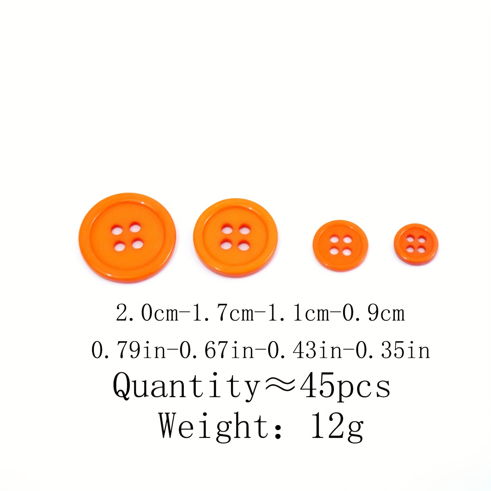 45pcs Resin Button Basic Sewing Buttons for DIY