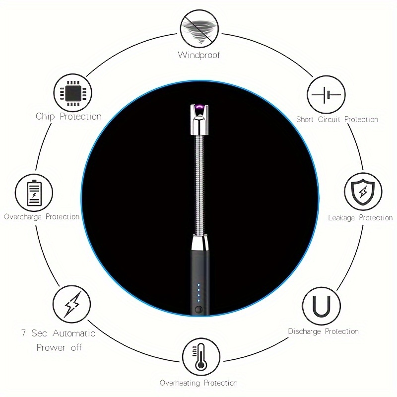 Encendedor Arco Plasma Giratorio Luz Led, Encendedor Multiusos Prueba  Viento Velas Aromaterapia, Estufa Gas, Encendedor Carga Electrónica  Barbacoa Aire Libre Camping - Deporte Aire Libre - Temu