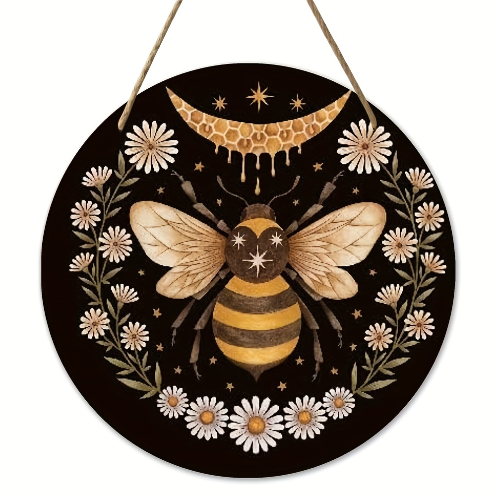 Jute Bee Hive Decor Bee Tiered Tray Decorations Decorative Honey Bee Skeps  Spring Farmhouse Coffee Table Decor Country Kitchen Decor Natural Bee Party