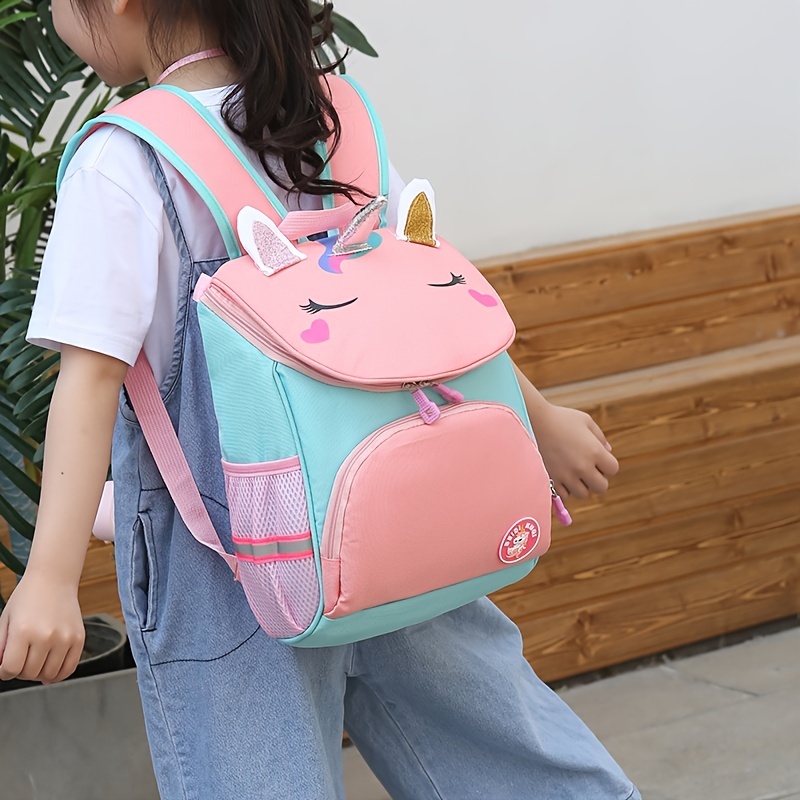 Kids Cartoon Unicorn Dinosaur Backpack Nylon Shoulder Bag