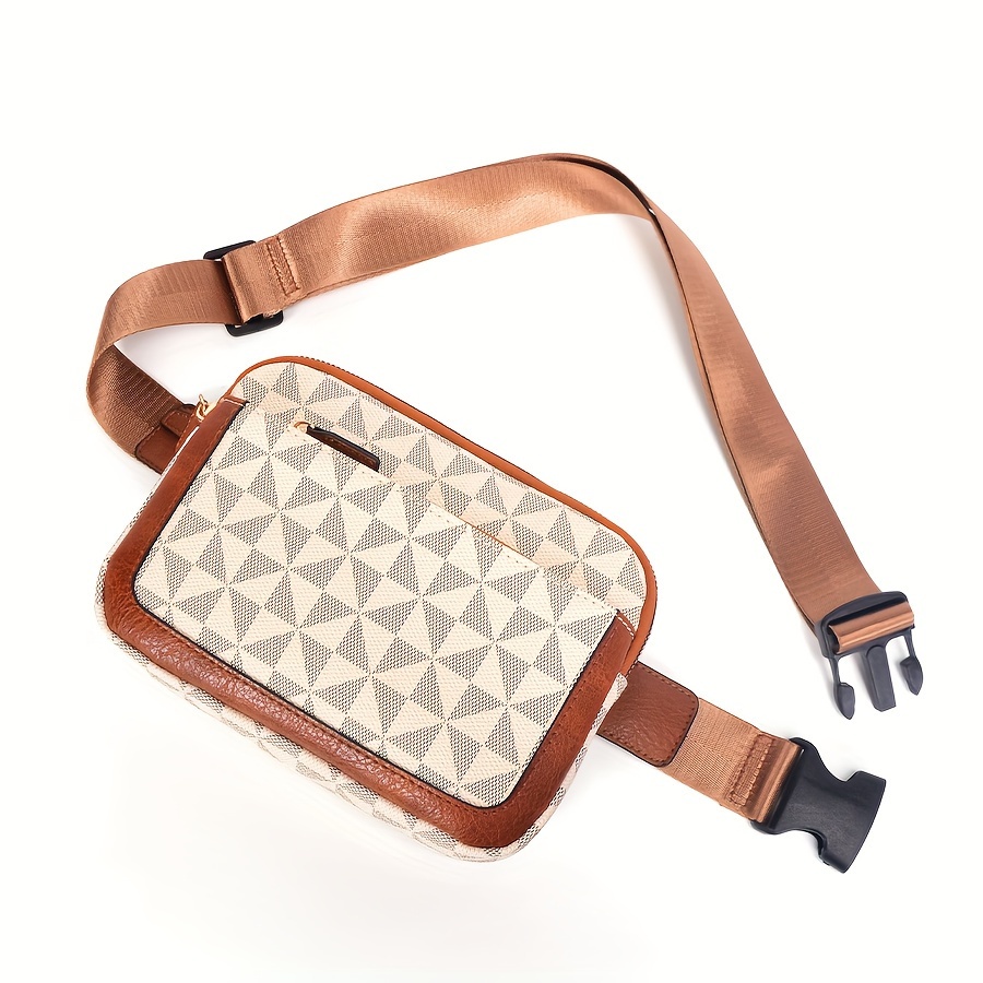 Waterproof Adjustable Belt Mini Chest Bag, Zipper Buckle Multifunctional Fanny  Pack, Pu Leather Ivory White Waist Bag - Temu