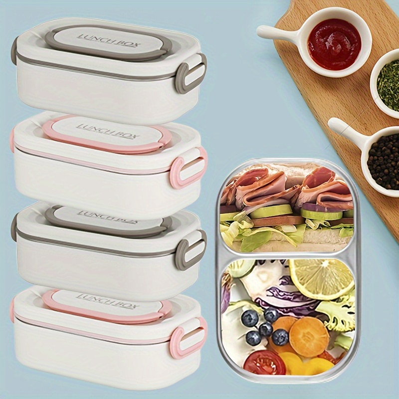 Contenitore Per Il Pranzo Isolato In Acciaio Inossidabile 1pc 304 Con 4/5  Griglie, Bento Box Per Forno A Microonde Diviso Quadrato, Contenitore Per  Alimenti A Tenuta Stagna, Per Adolescenti E Lavoratori A