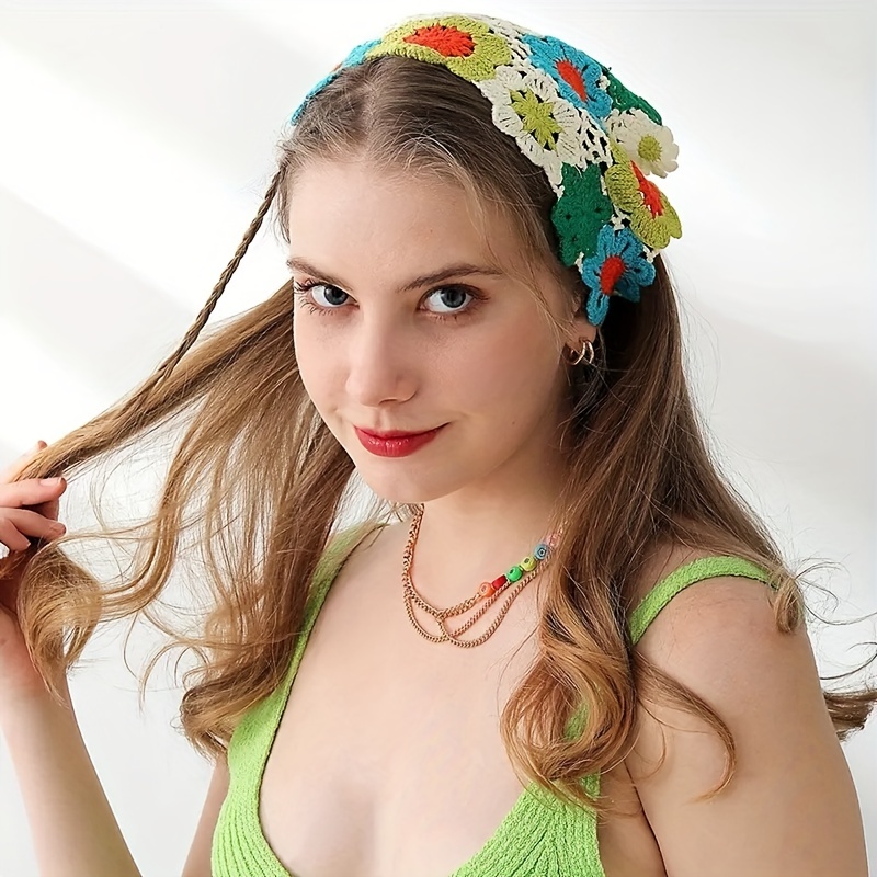 Boho Style Crochet Headscarf Knitted Hair Band