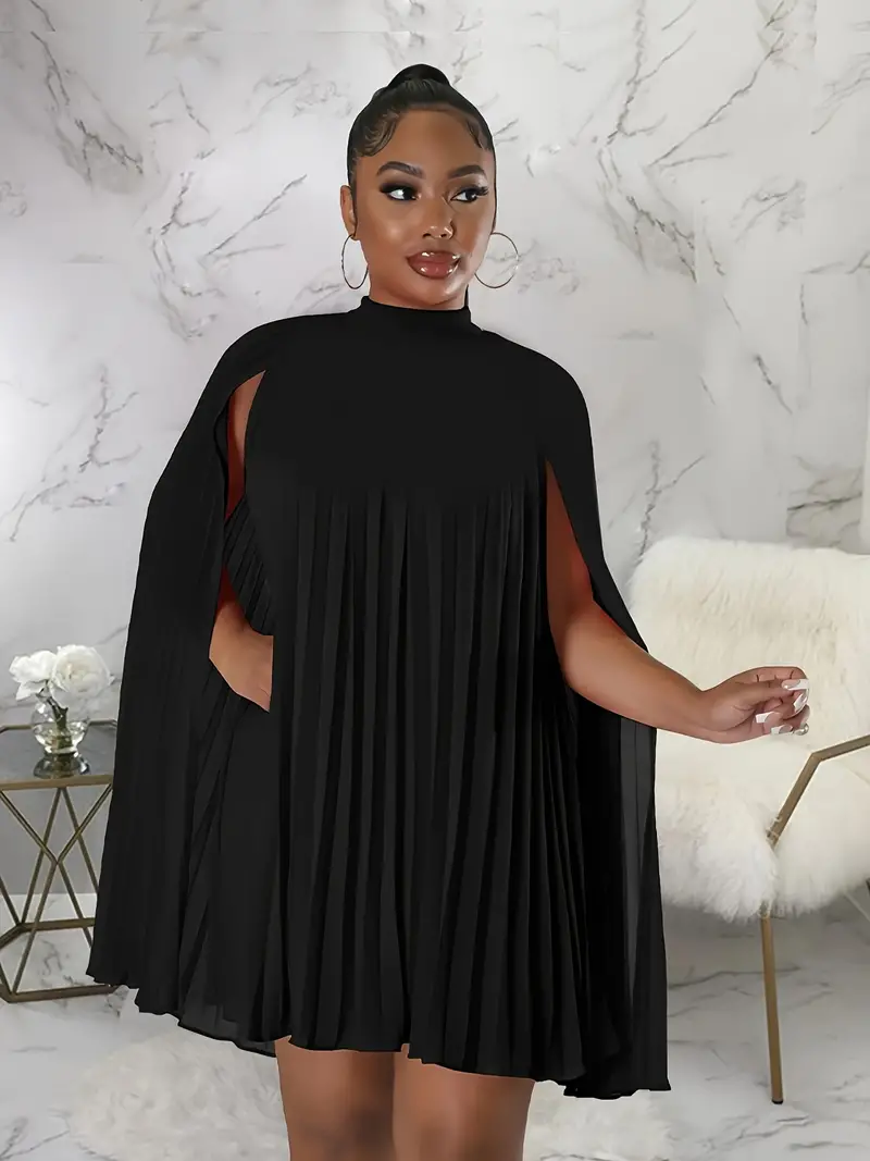 cape dress with sleeves
