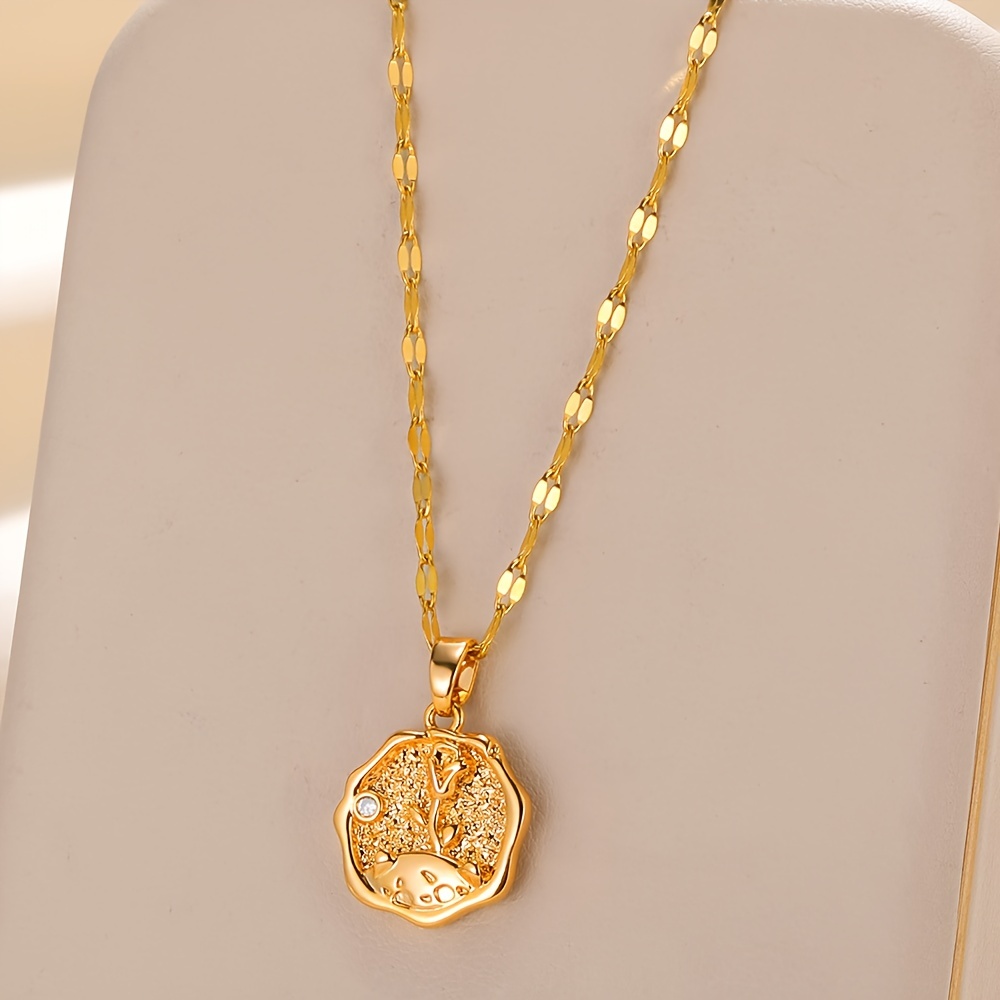 Fashion Gold Color Chain Necklaces For Women Copper Necklace With