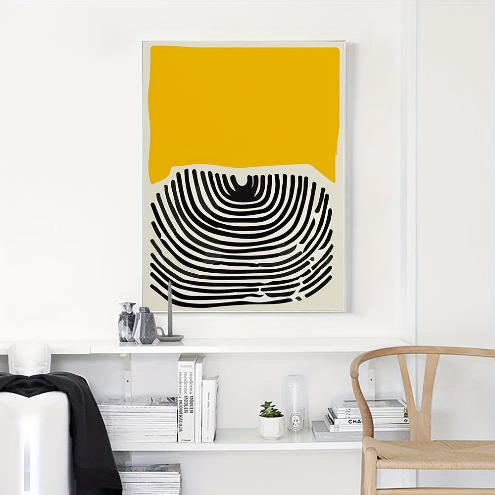 set di tre moderni poster in bianco e nero con arcobaleni e forme