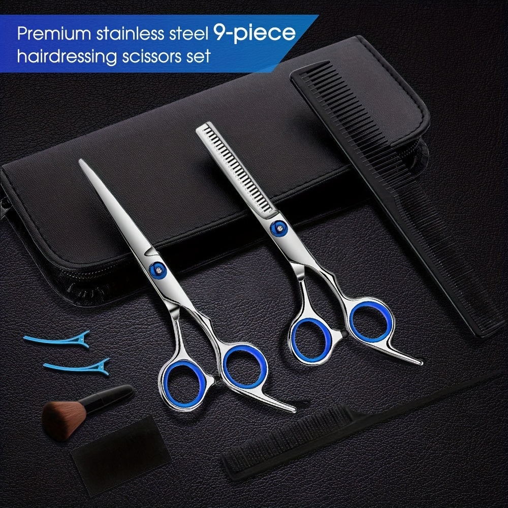 Hair Cutting Scissors Kit Professional Barber Shears Set - Temu