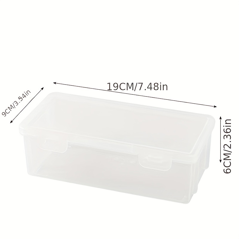 Rectangular Container, Clear with Lid, Frosted