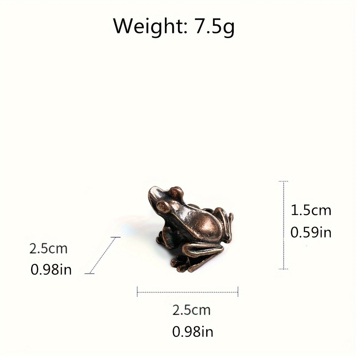 1pc, Bronze Solid Small Frog Desktop Tea Pet Ornament, Creative Small  Leaping Frog Key Pendant, Golden Toad Auspicious Frog Pet