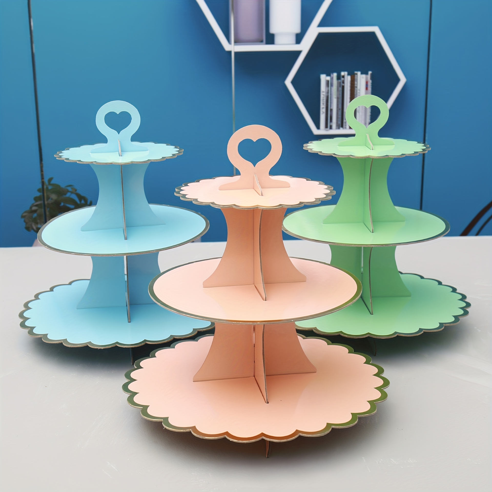 Cake Tray 3 Tier Paper Cake Stand: Cardboard Cupcake Stand Tower Disposable  Dessert Holder Rack Birthday Party Treat Pastry Serving Platters Yellow Cake  Display Stand : Amazon.ca: Home