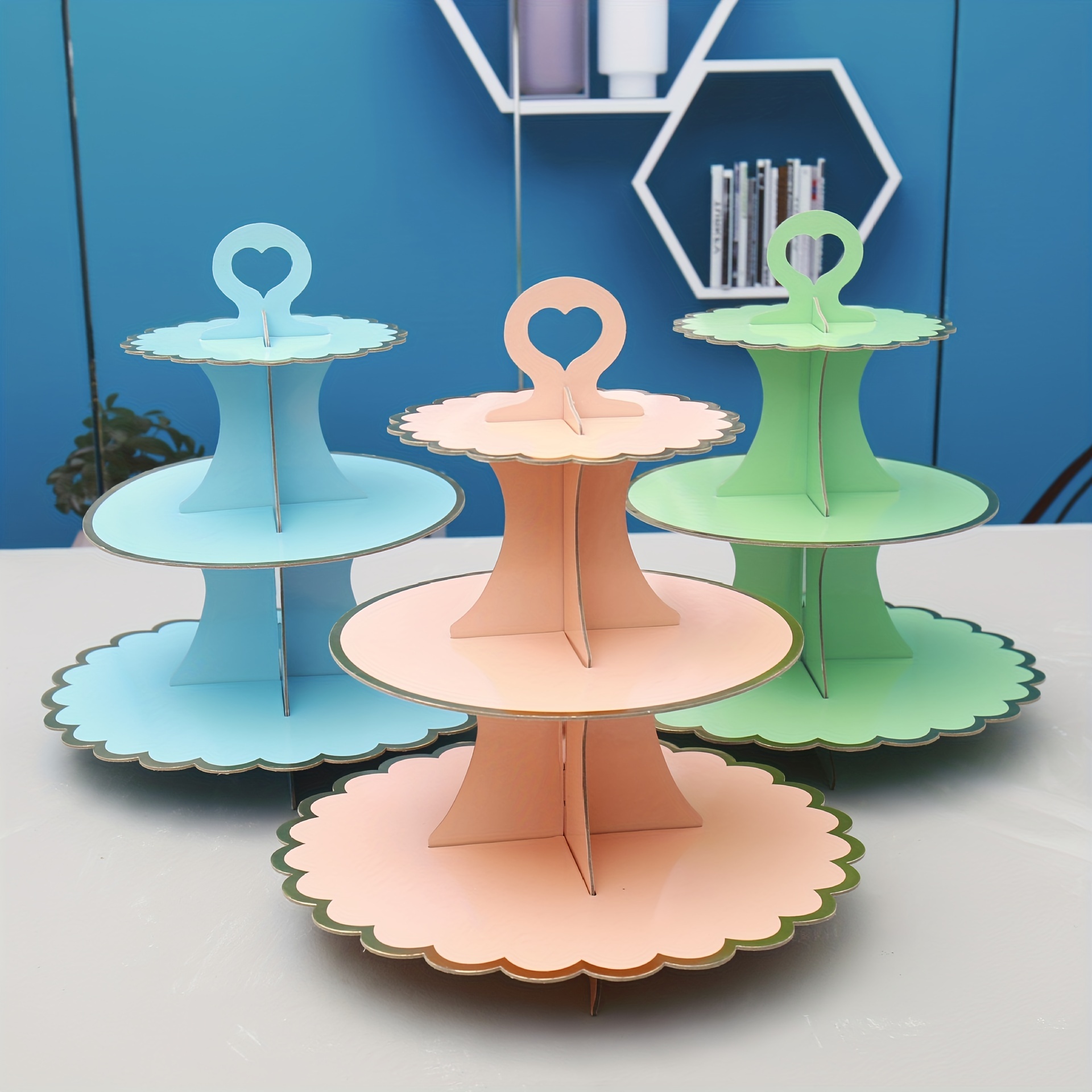 3-Layer Cupcake Stand Disposable Cake Shelf Display Rack