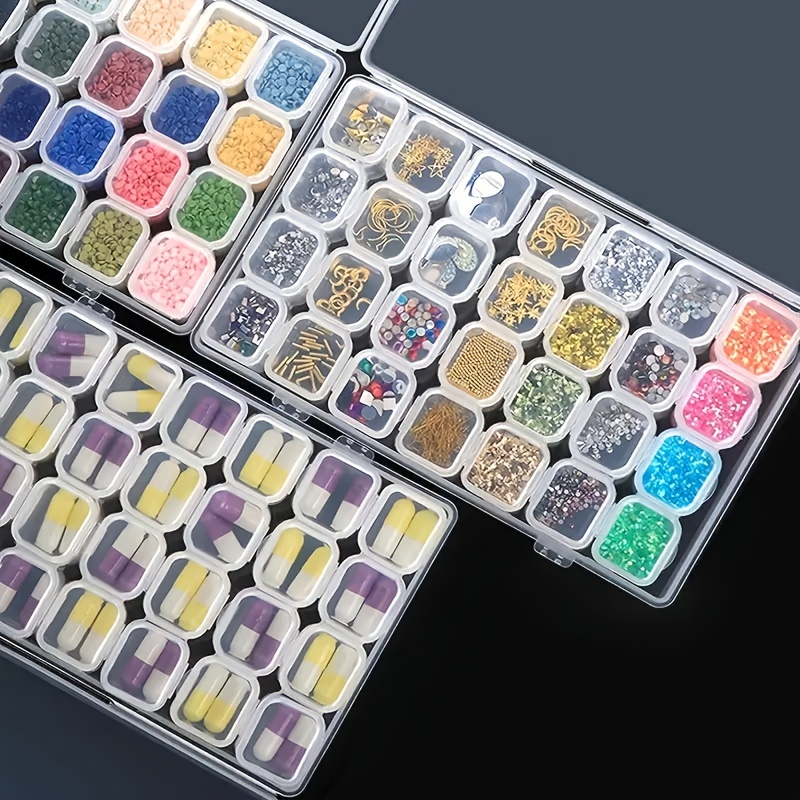  56 Grids Colored Diamond Painting Storage Containers