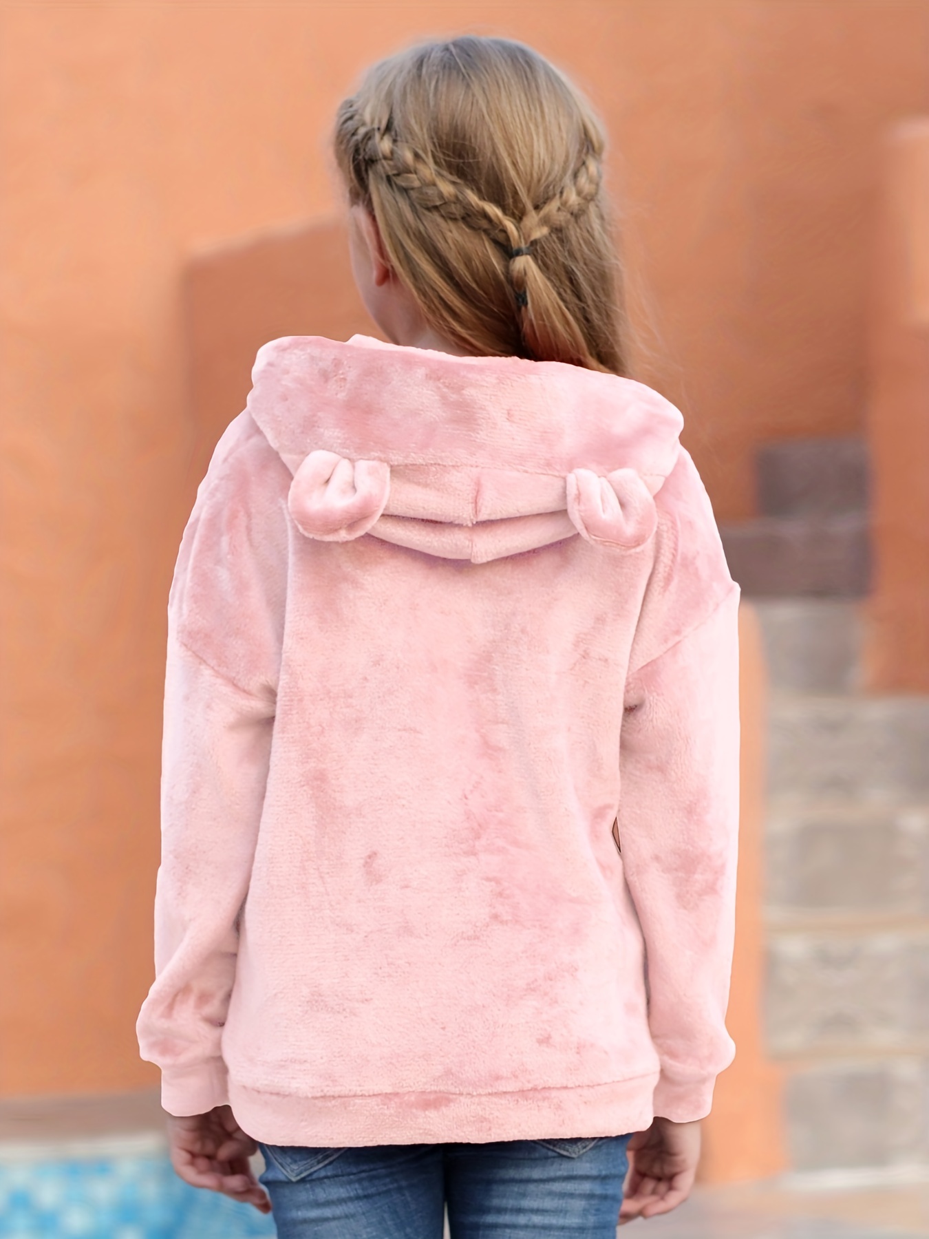 Pink clearance fluffy hoodie