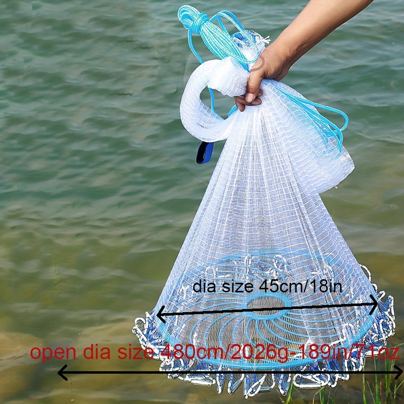 Hand Cast Net Flying Disc Fishing Net Outdoor Fishing Tackle - Temu