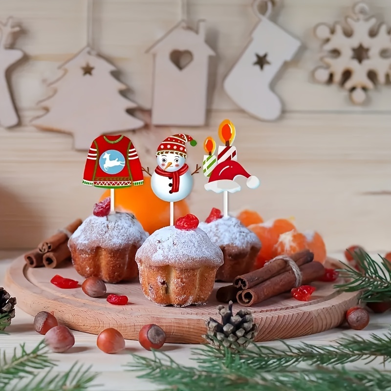 Colliers À Gâteaux Sur Le Thème De Noël, Décoration De Pâtisserie De Gâteaux  De Fête, 12 Pièces, Mode en ligne