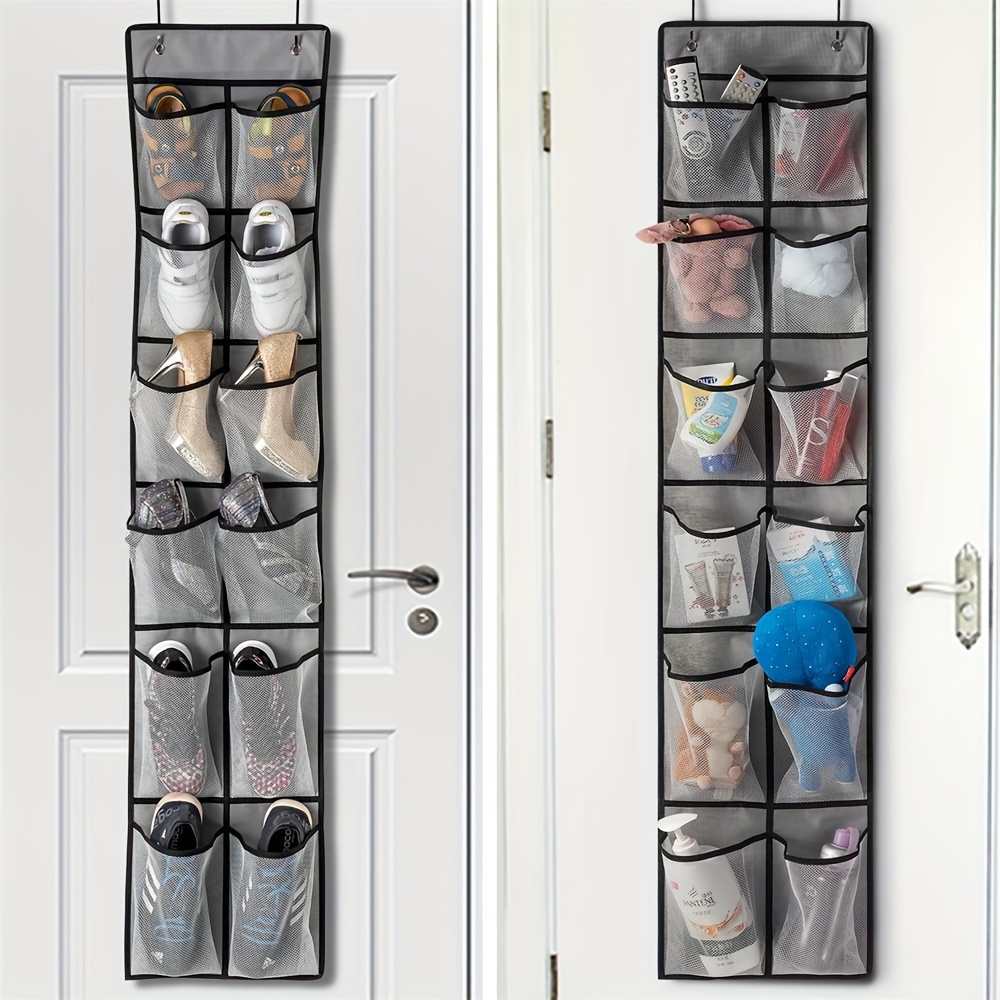 12 Large Mesh Pocket Over the door Shoe Organizer For Closet - Temu