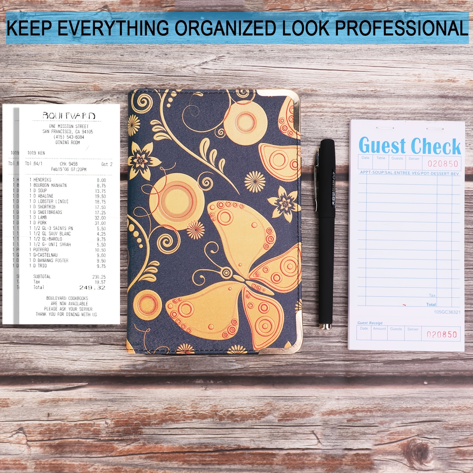 Butterfly Zippered Checkbook Cover