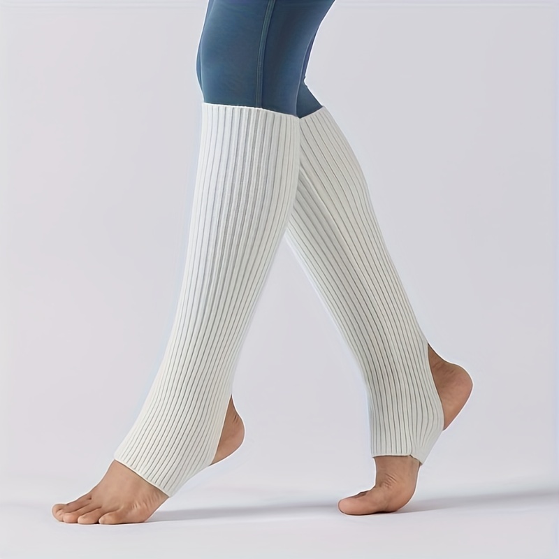 1pair Women'S Leg Warmers, Knitted Warm Long Leg Warmers, With Color  Splicing, Button And Slit Design, Y2k Aesthetic