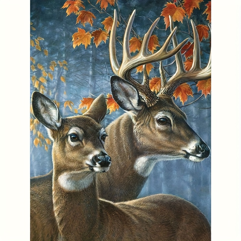Oil Painting Deer 5D Diamond Painting 