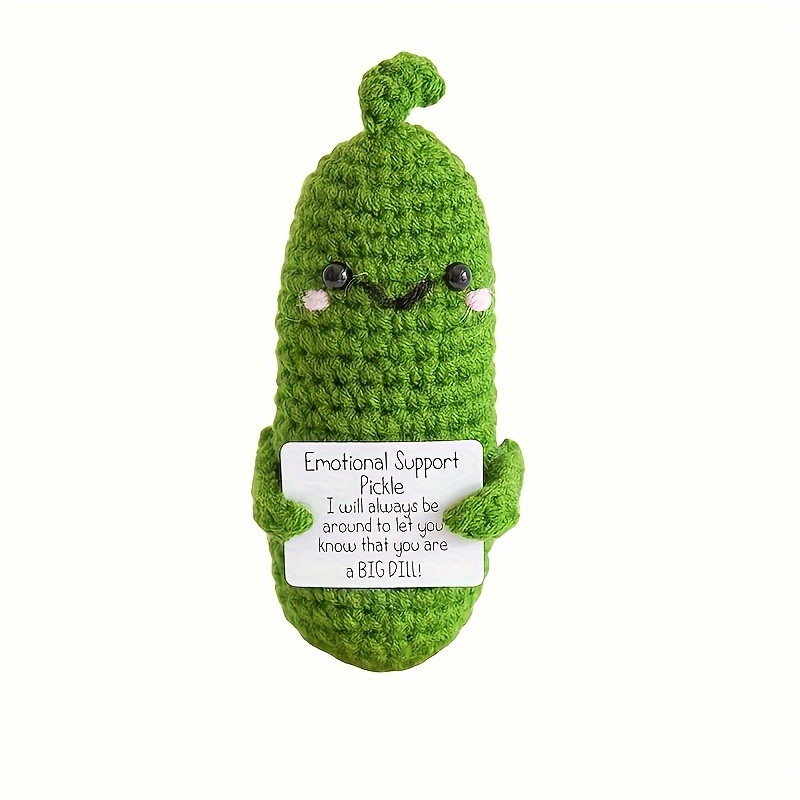 Emotional Support Pickle Crochet Positive Pickle Crochet - Temu