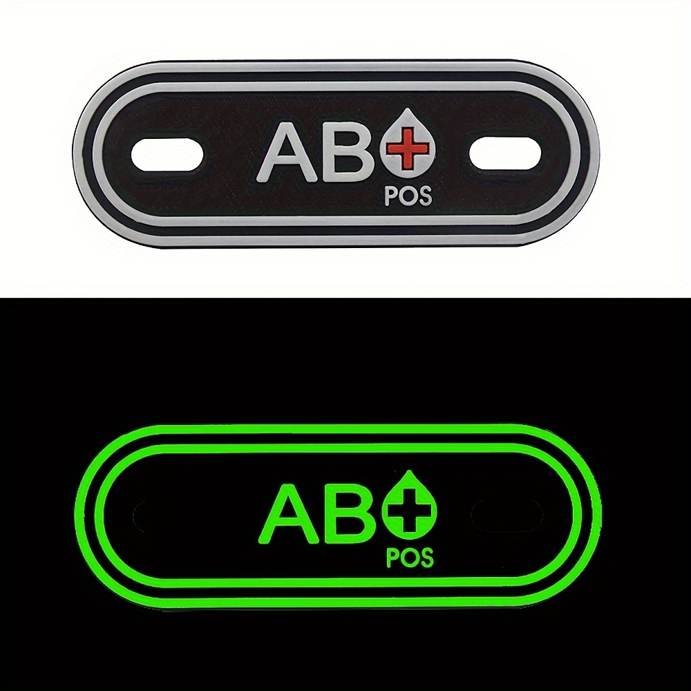 Tactical Blood Type Hook And Loop Patch A+ B+ Ab+ O+ - Temu