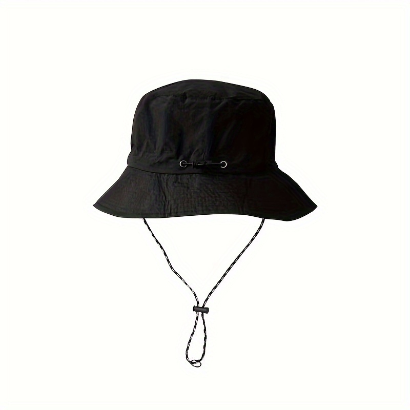 Classic Black Funky Waterproof Hat, Men's 1pc Fashion Summer Bucket Hat for Men and Hat,Casual,Temu