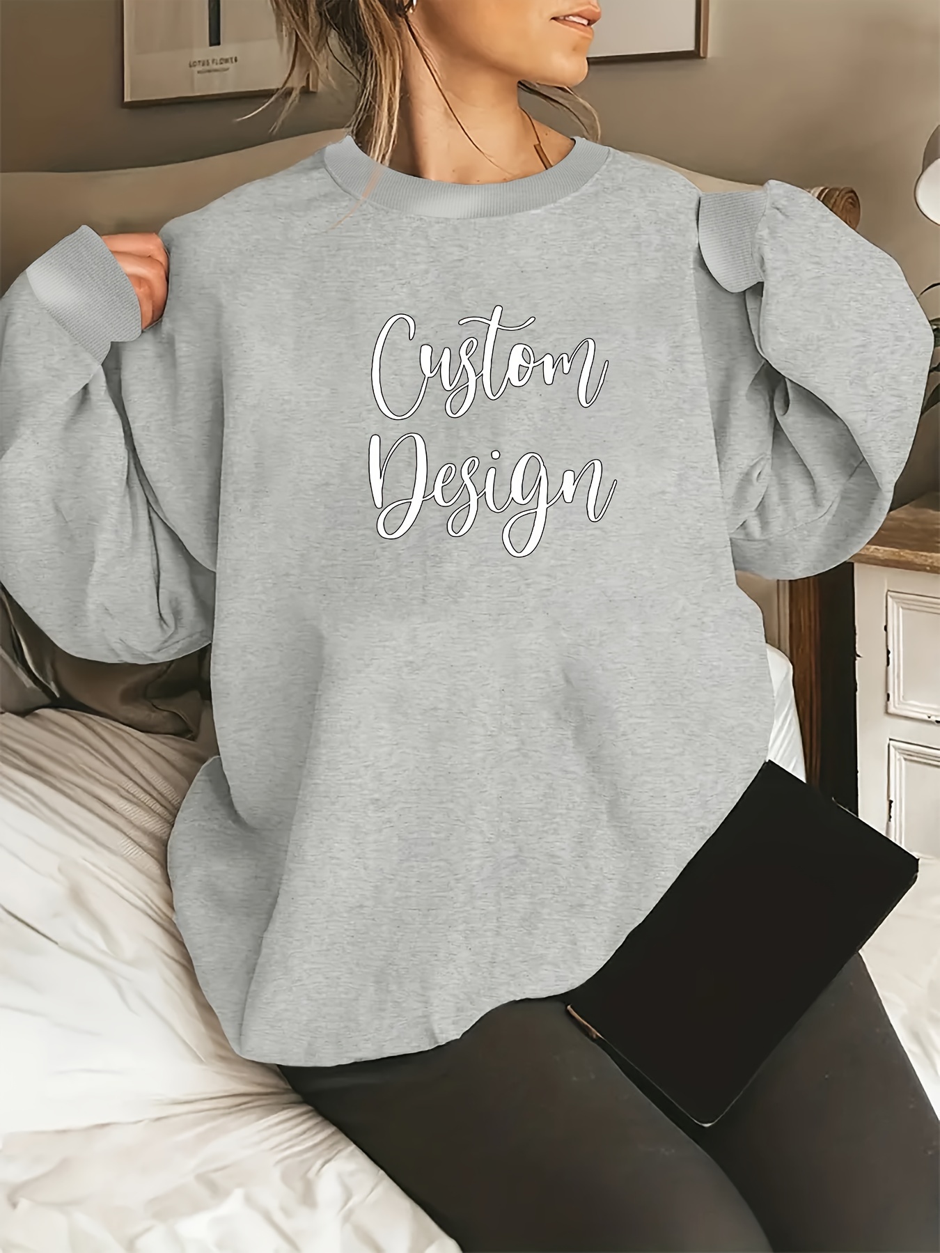 Custom discount pullover sweatshirt