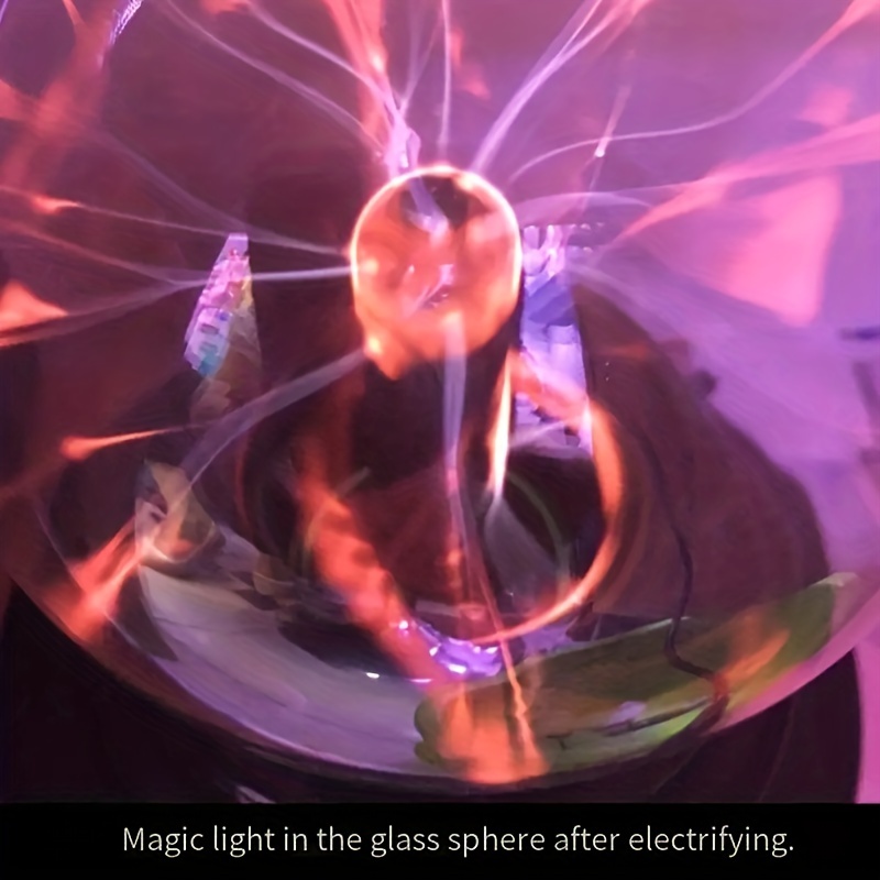Luz Iones Electrostática Lámpara Cristal Esfera Bola Plasma - Temu