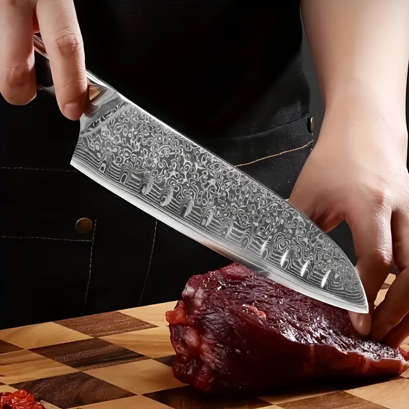 Professional Damascus Steel Chef Knife - High-quality Kitchen Knives For  Effortless Cutting And Slicing - Temu