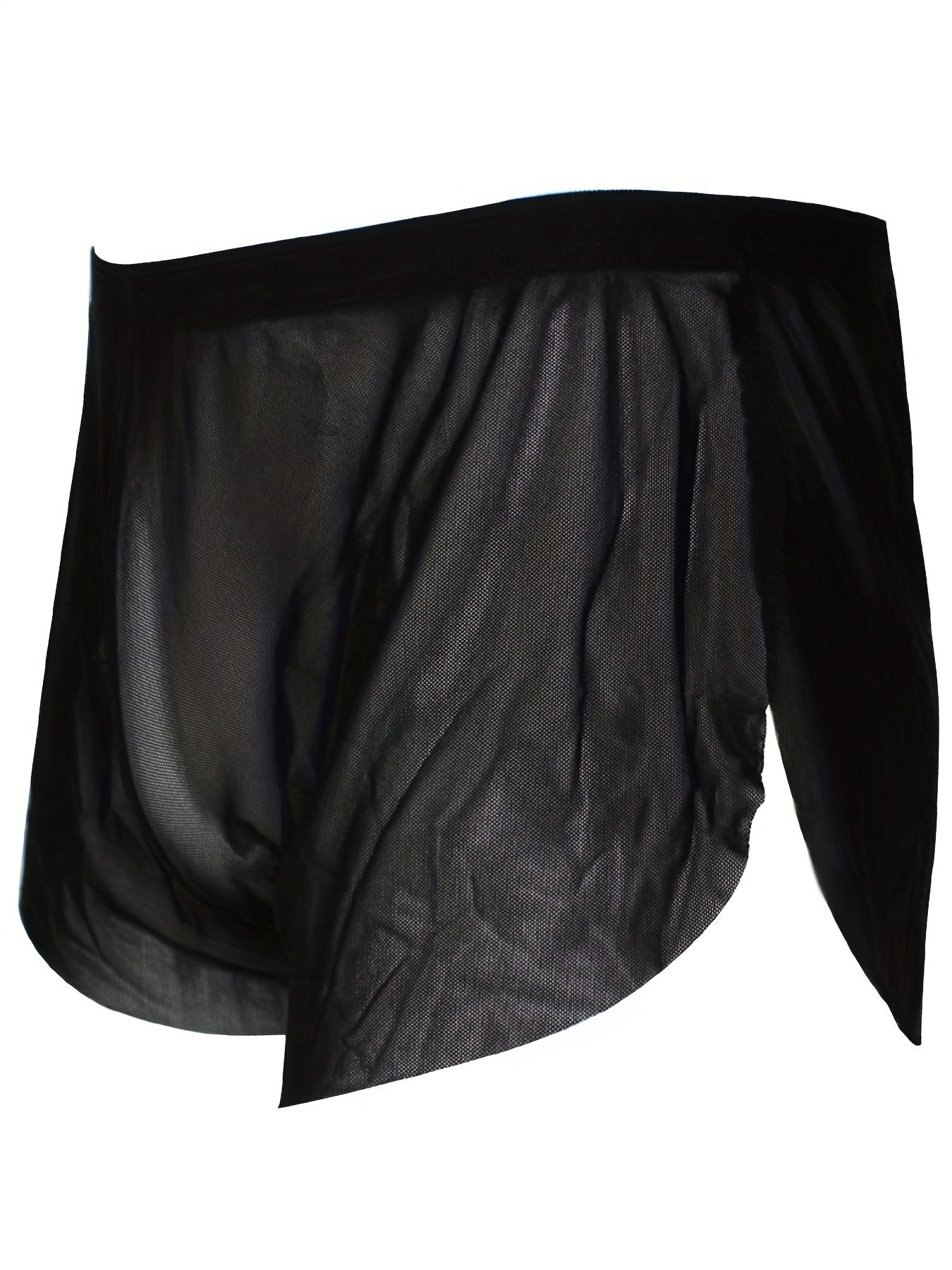 Mens Mesh Shorts See Through with Large Split Sides Sexy Sheer Boxers  Underwear : : Clothing, Shoes & Accessories