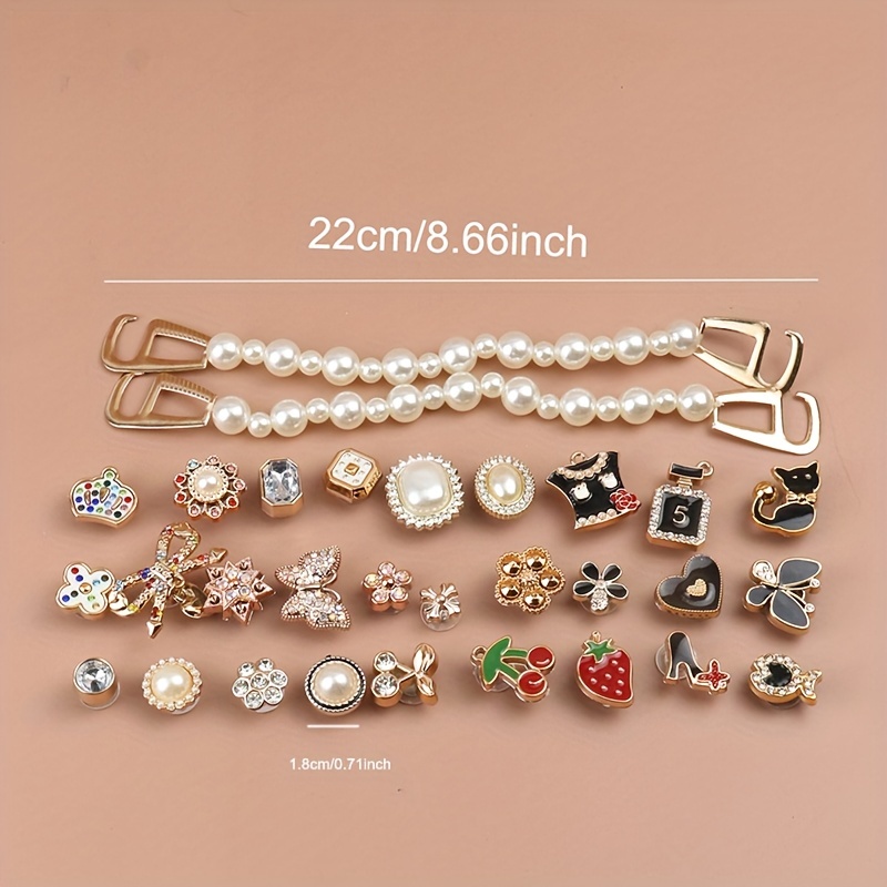 High Quality Luxury Pearl Chain Charms for your Crocs, Crocs Chain