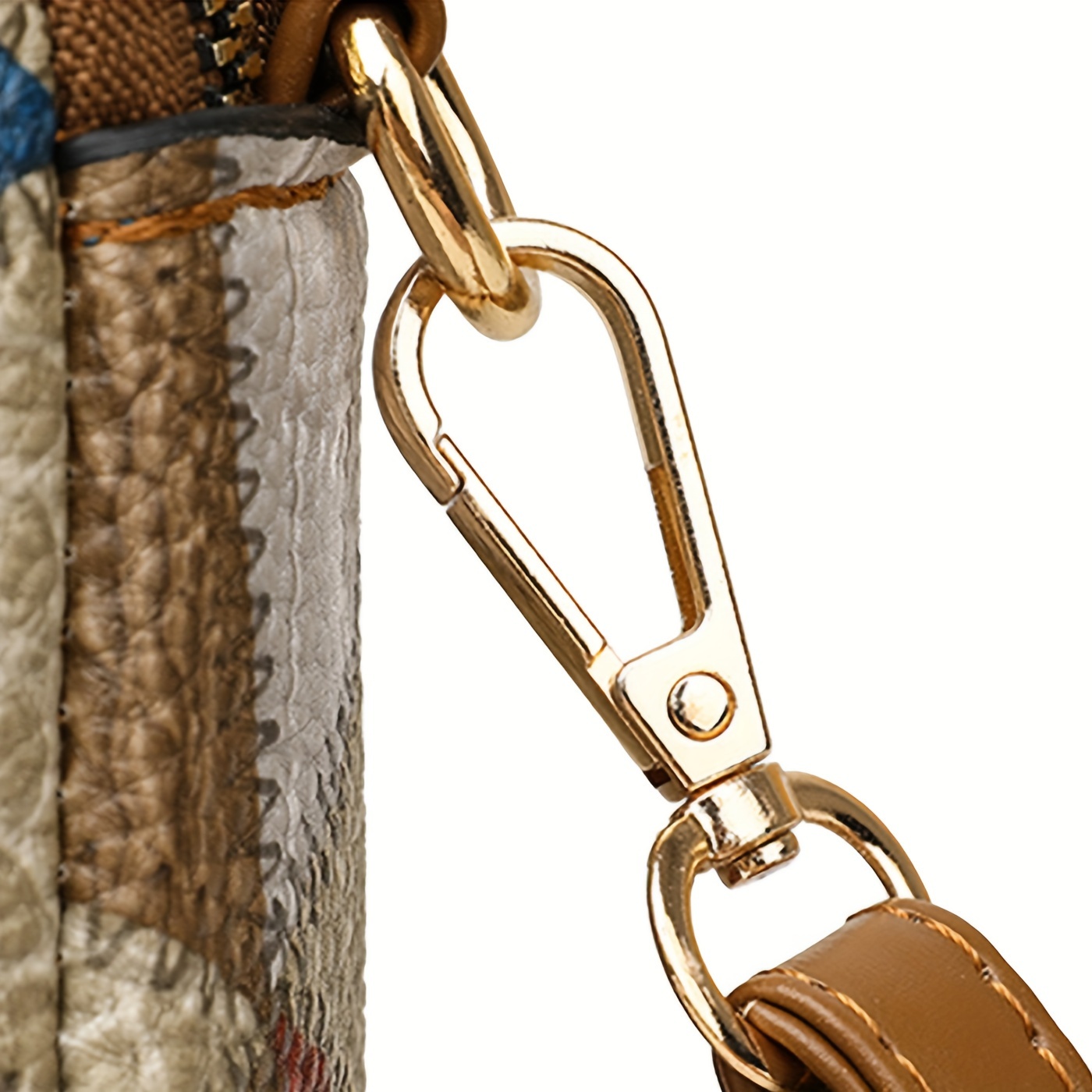 fashion color contrast mini crossbody bag pu leather multi pocket shoulder bag perfect sling bag for daily use details 12