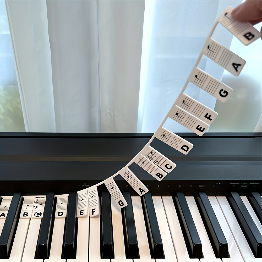 61 Clés Piano Guide De Prise De Notes Pour Débutants, Accessoires  D'instruments De Musique, Étiquettes De Notes De Clavier De Piano Mobile  Amovibles