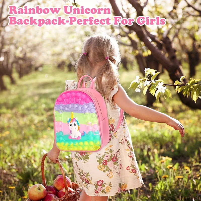 Mochila Unicornio Niña Bolso Unicornio Arcoíris Bolso Hombro - Temu Mexico