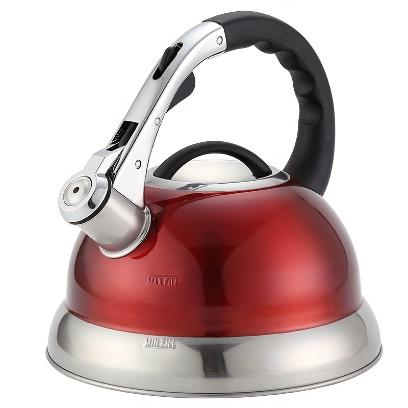 Stainless Steel Tea Kettle With Whistle For Charcoal, Gas, Electric, And  Ceramic Stoves - Reusable And Easy To Clean - Temu