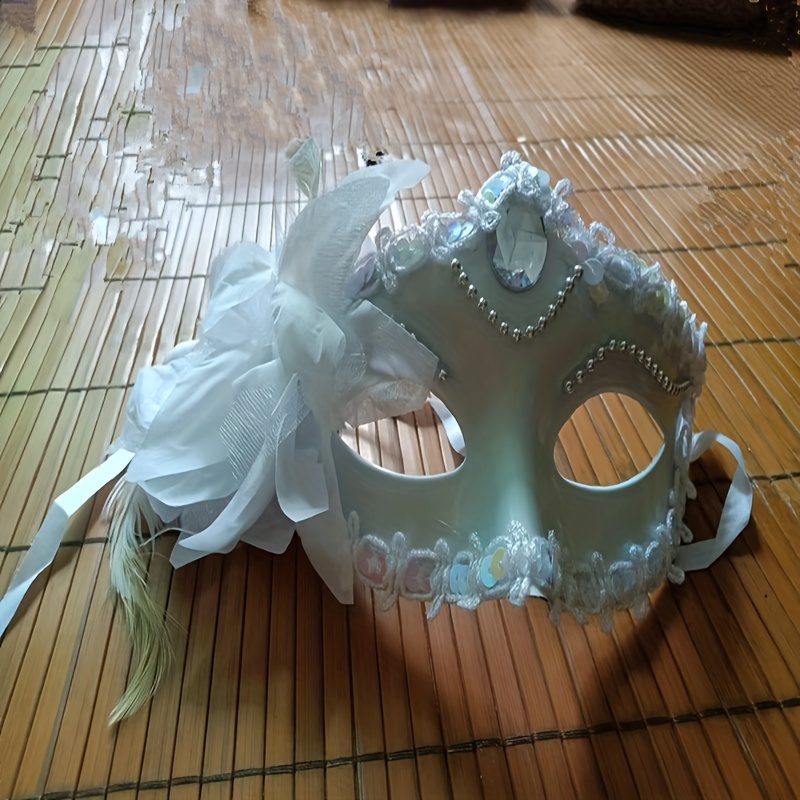 Maschera Mascherata Veneziana Maschera Fiori Giglio Mezza - Temu Italy