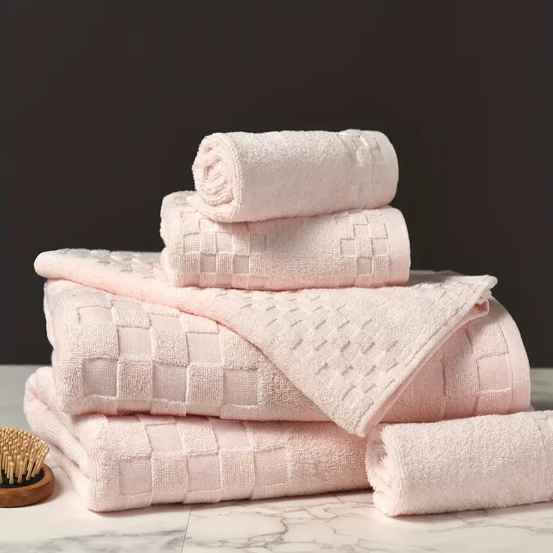 Luxury Cotton Towel Set, Cotton Towels For Bathroom, Quick-dry And High  Absorbent Bathroom Towel Sets, 2 Bath Towels, 2 Hand Towels, 2 Washcloths,  Bathroom Supplies - Temu