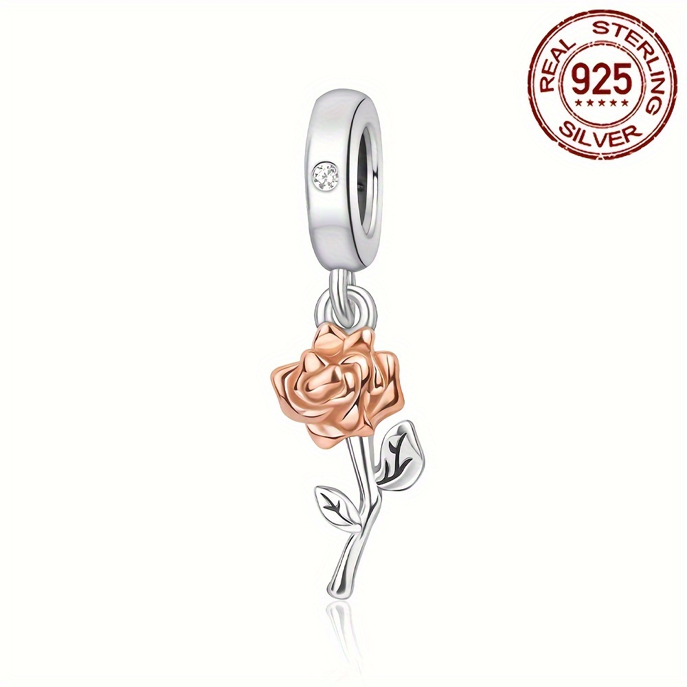 Sterling Silver Rose Blossom Charm