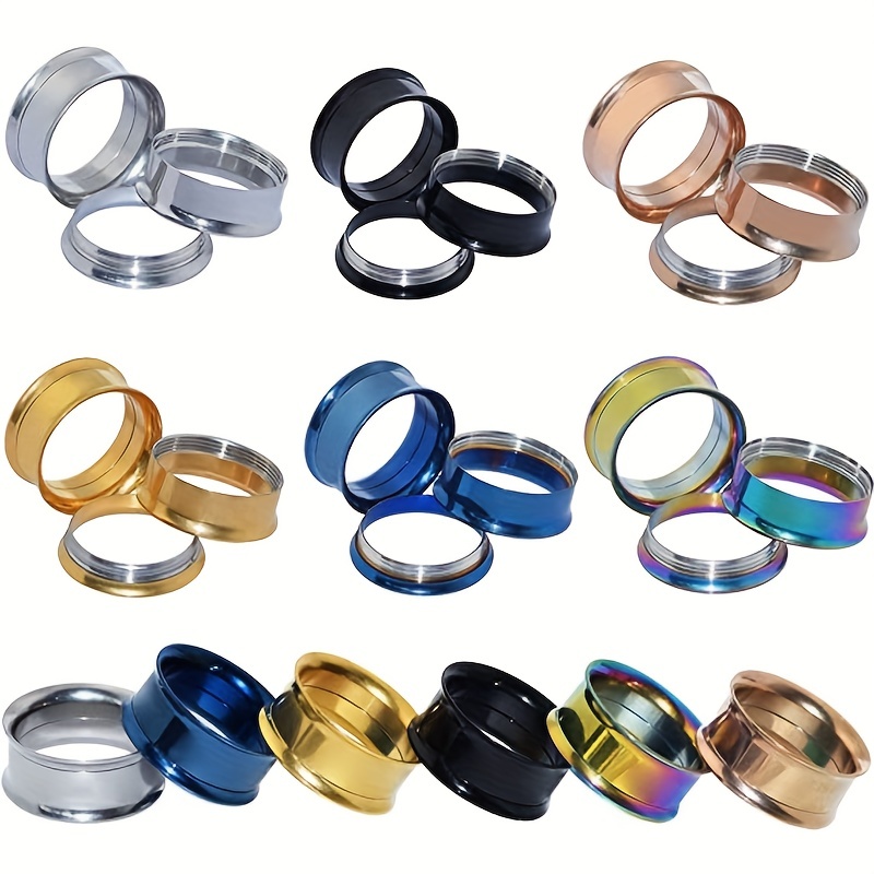 Men's Double Flared Ear Gauges for Piercing
